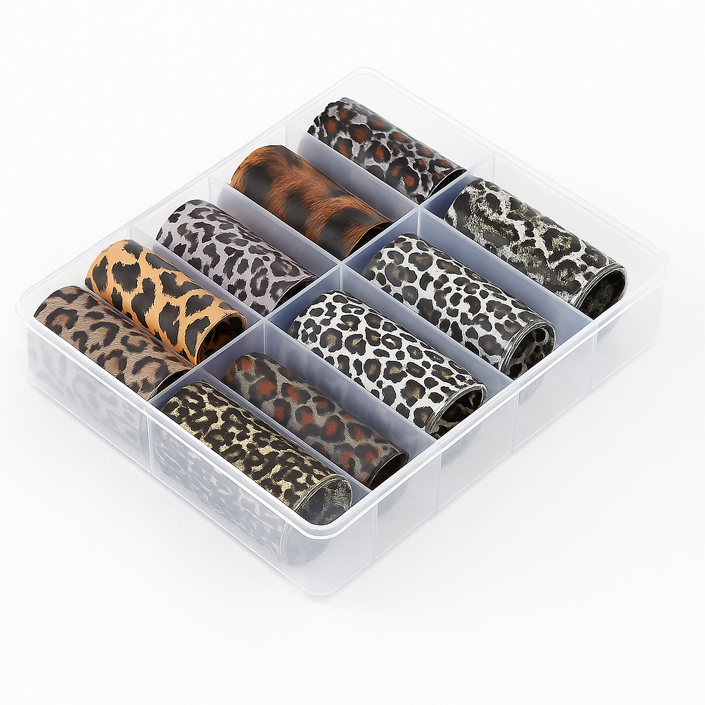 Animal Print Nail Foil Set (Leopard & Cheetah)