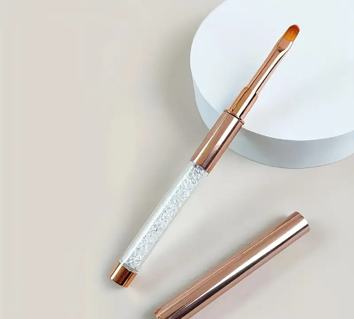 Crystal Handle Gel Brush (Rose Gold)