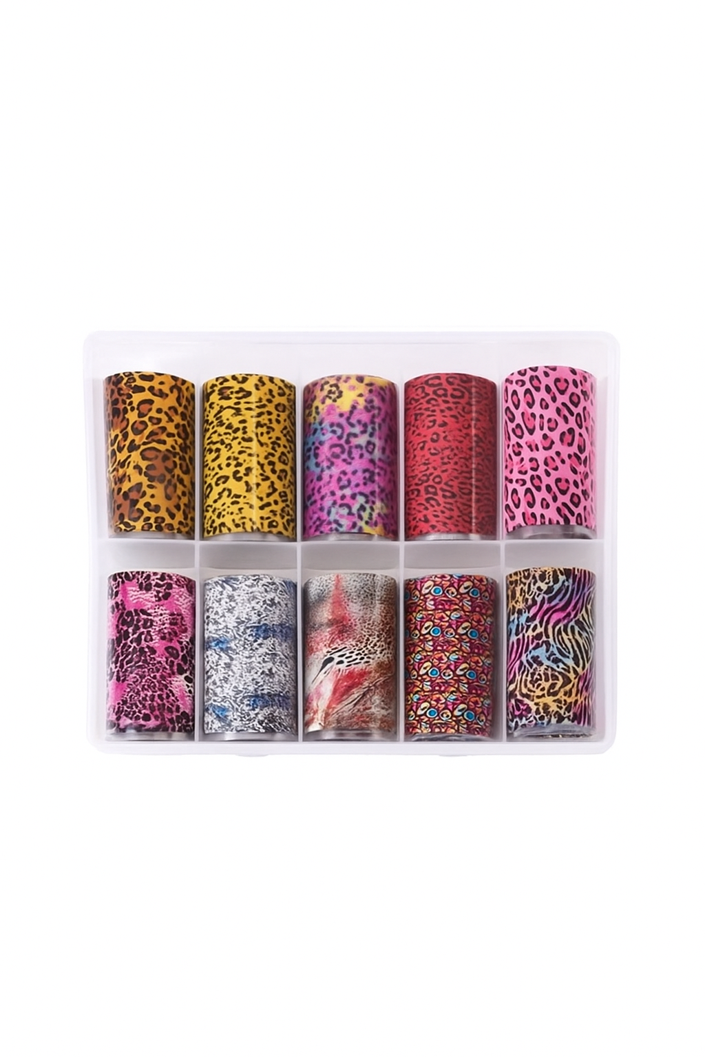 Pink Animal Print Nail Art Foil Set (10 Rolls)