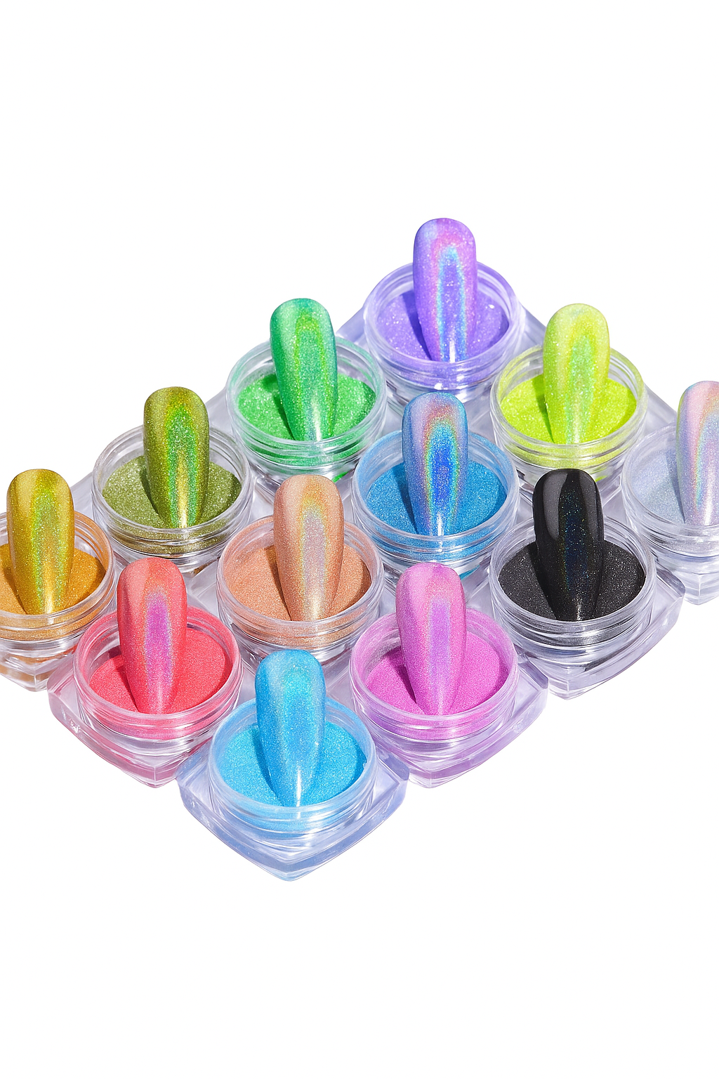Holographic Glitter Fine Nail Powder Set