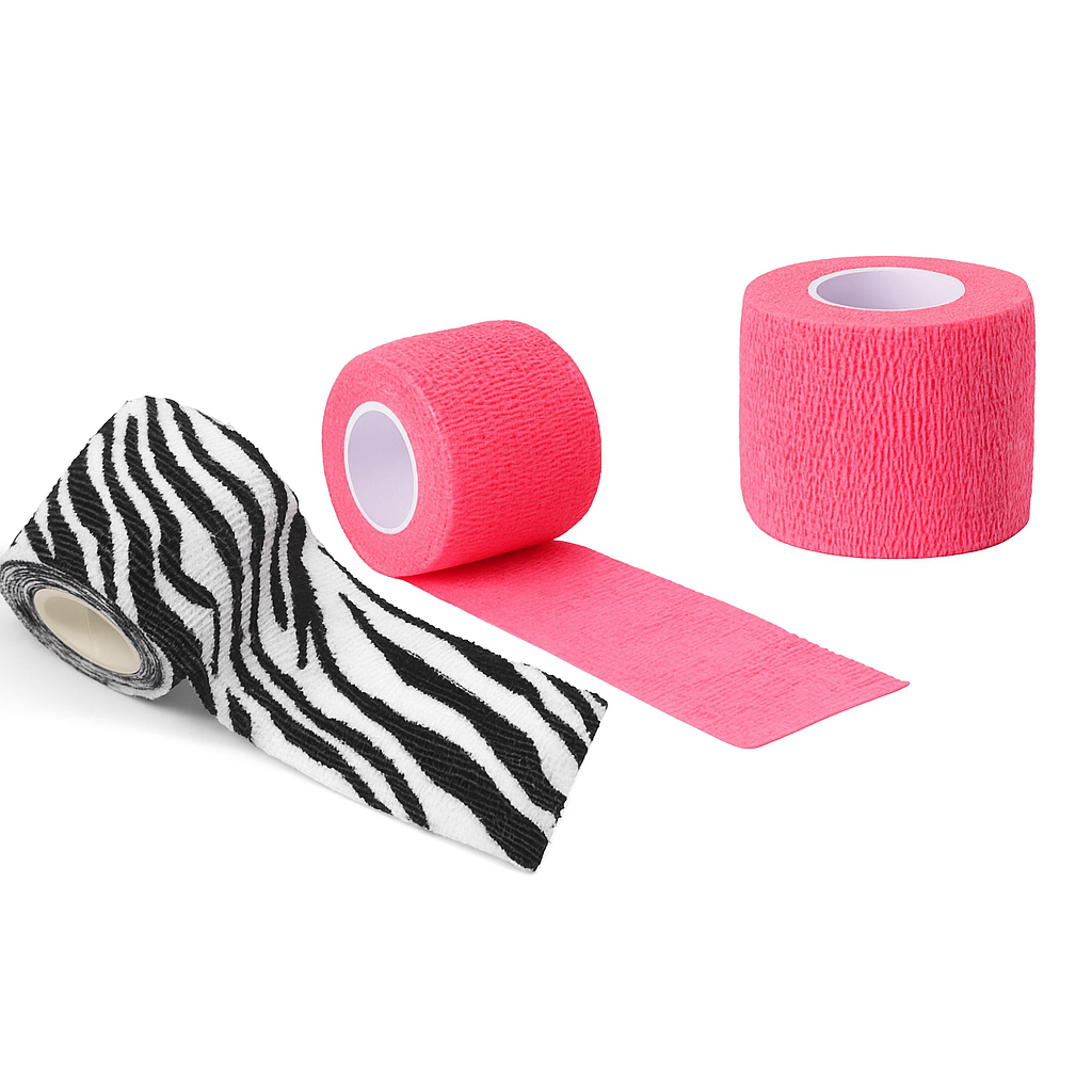 Nail Tech Wrap Tape- Pink/ zebra