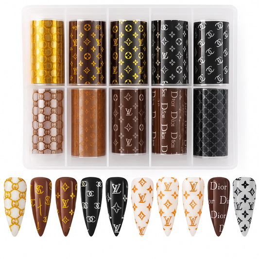 Designer-Inspired Nail Foil Set