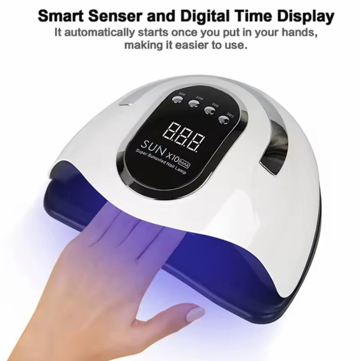 💡 SUN X10 Max UV/LED Nail Lamp – 220W